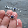 Náušnice...Klíč a lapis lazuli...chirurgická ocel