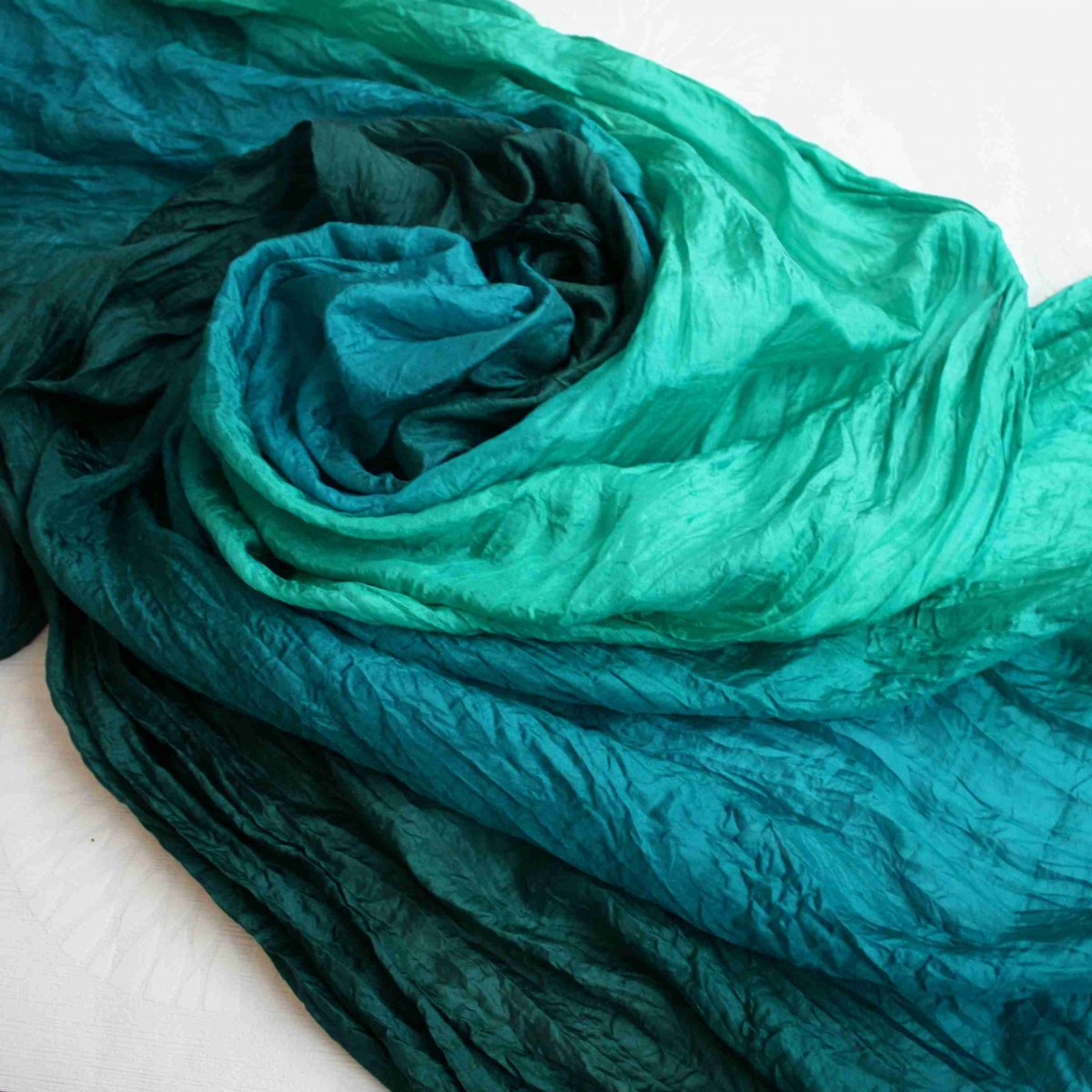 hedvábný pléd 180x90  zelený