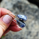 Náušničky - Sodalit s křemenem