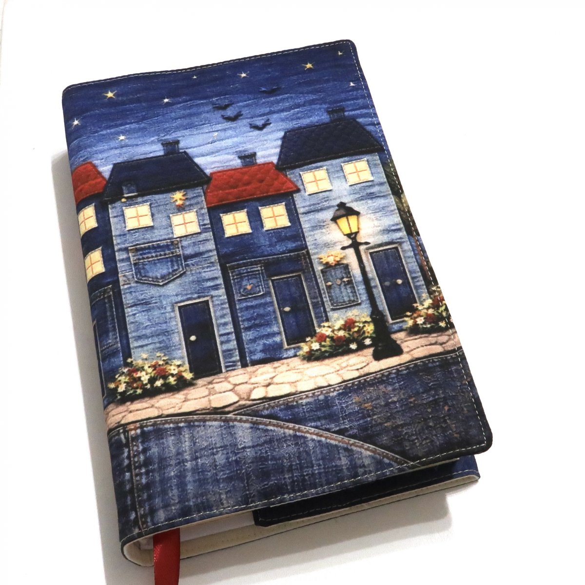 DŽÍNOVÉ DOMEČKY -  obal na knihu