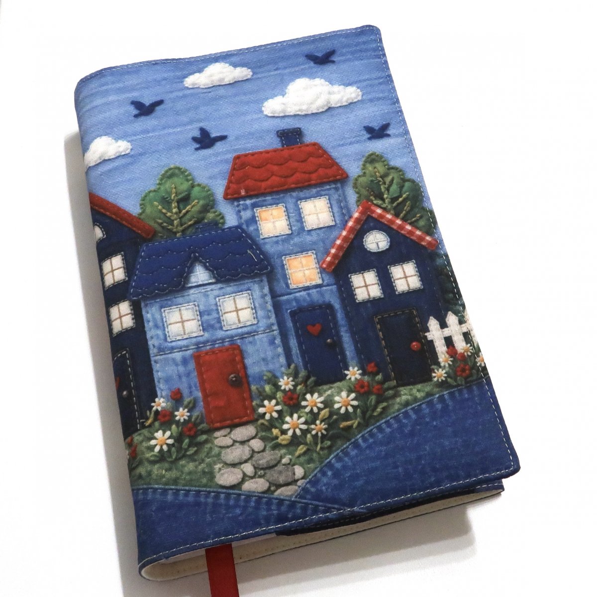 DŽÍNOVÉ DOMEČKY -  obal na knihu