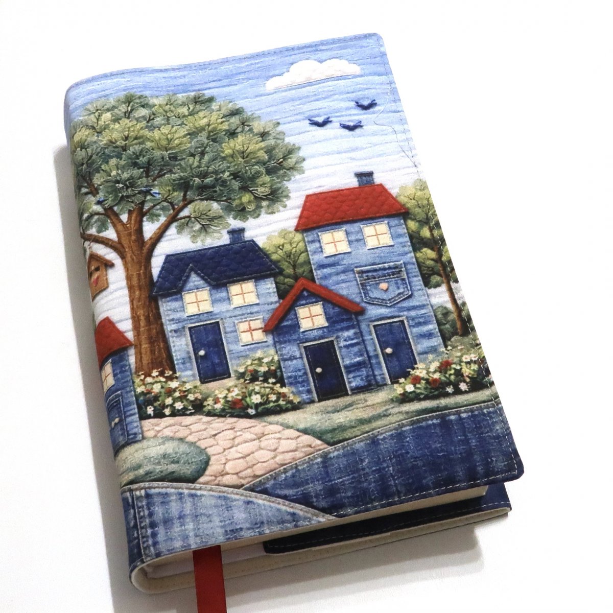 DŽÍNOVÉ DOMEČKY -  obal na knihu