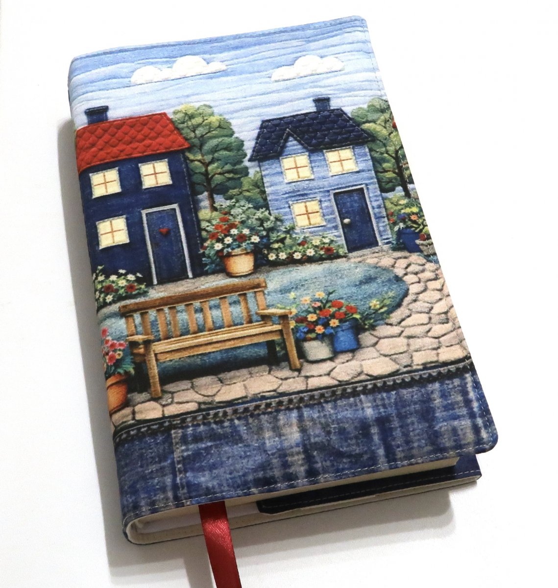 DŽÍNOVÉ DOMEČKY -  obal na knihu