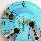 Originální vinylové hodiny včelařské