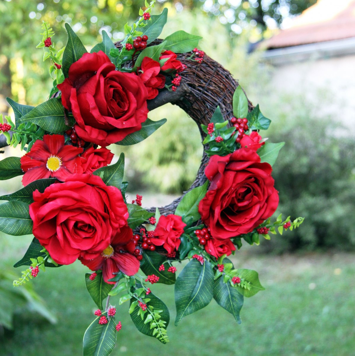 Zahradní slavnost_věnec na dveře