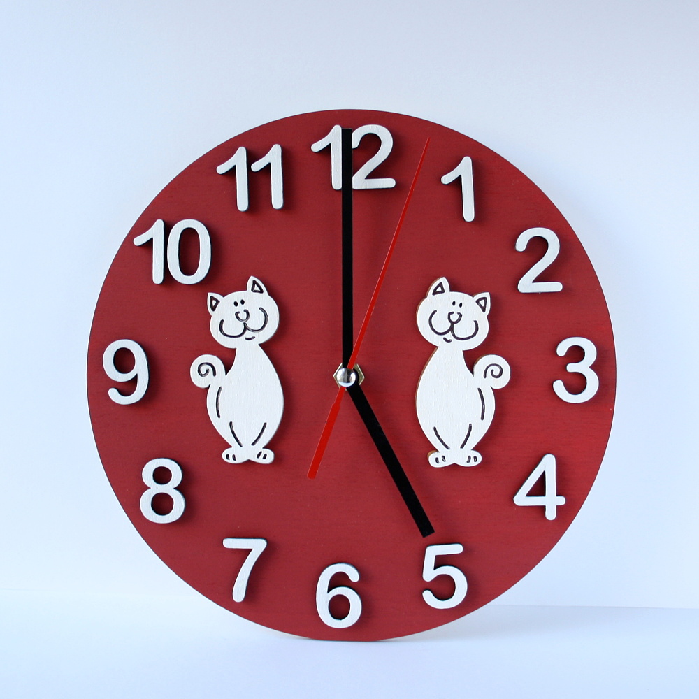 Hodiny s kočkami