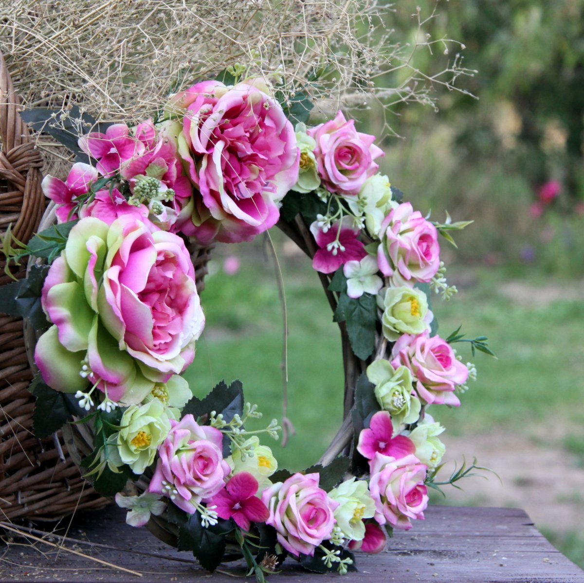 Konec léta_věnec na dveře 35 cm