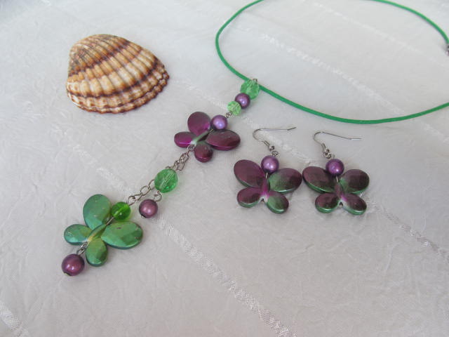 Zelenofialový motýlek - souprava