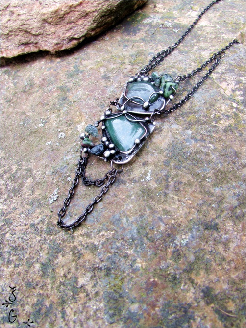 Náhrdelník řetízkový s avanturínem