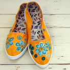 Malované botky hravé - žlutá vel. 35-40