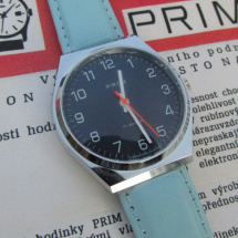 Náramkové hodinky PRIM z roku 1983, modré, nové