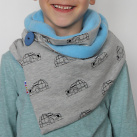 Teolá šála s autíčky