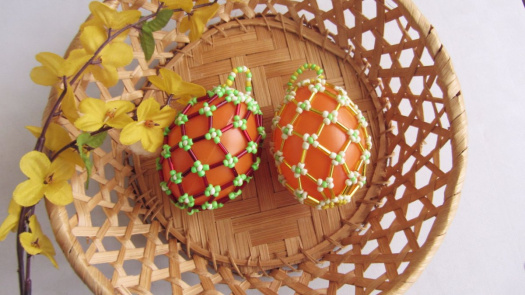 Velikonoční vajíčka s korálky