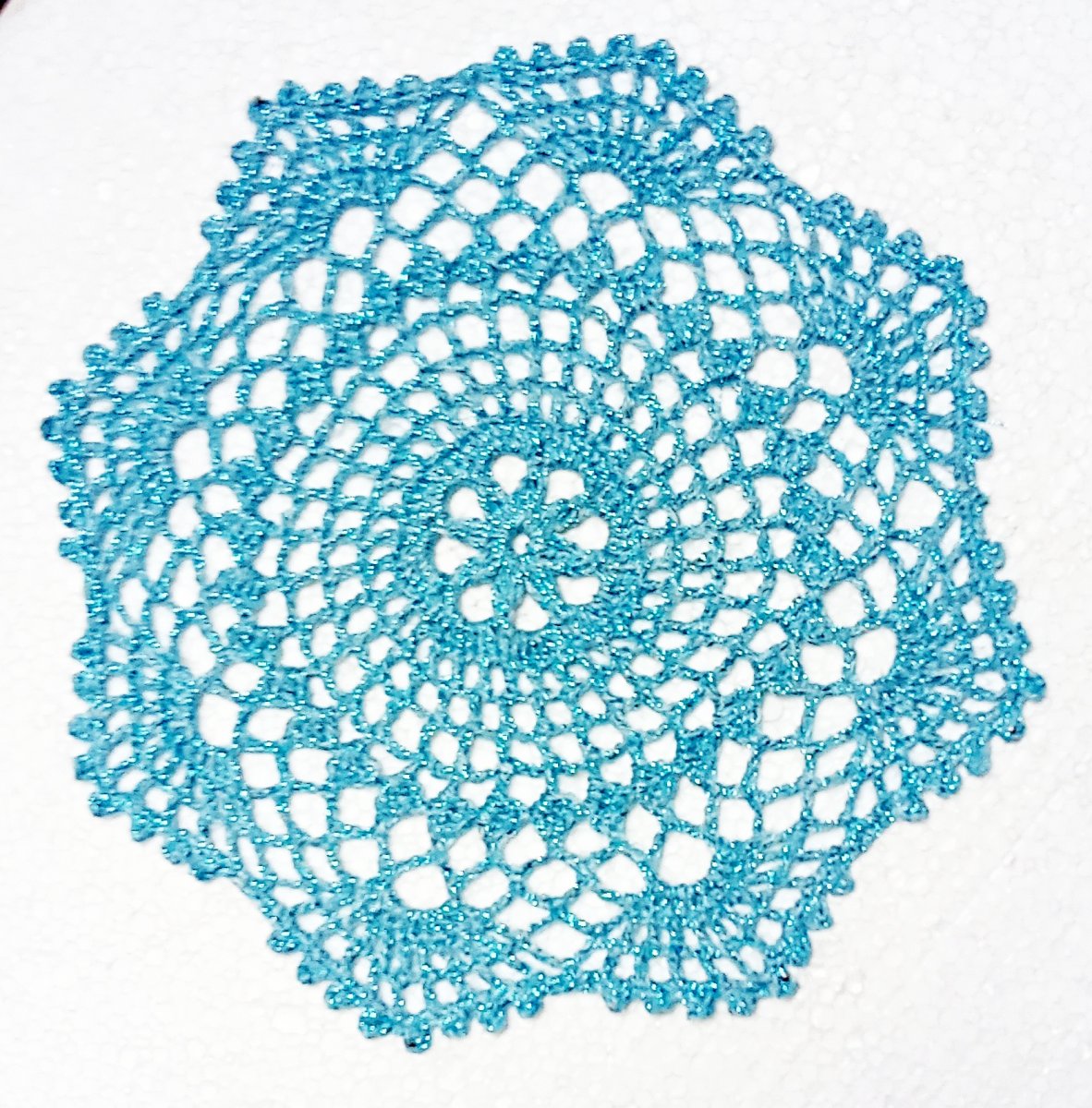 Modrá dečka s lurexovou modrou nitkou 