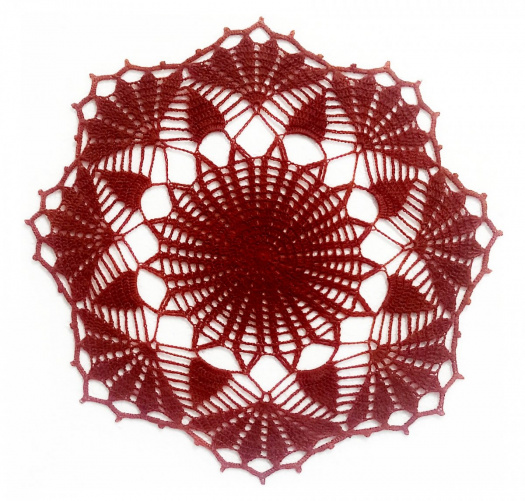 Hnědá háčkovaná dečka (295mm)   