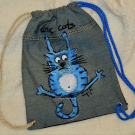 I LOVE CATS - batůžek riflový dětský