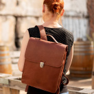 Kožený batoh K B1 - hnědý