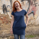 Tunika s kapsami - barva tmavě modrá (bavlna)