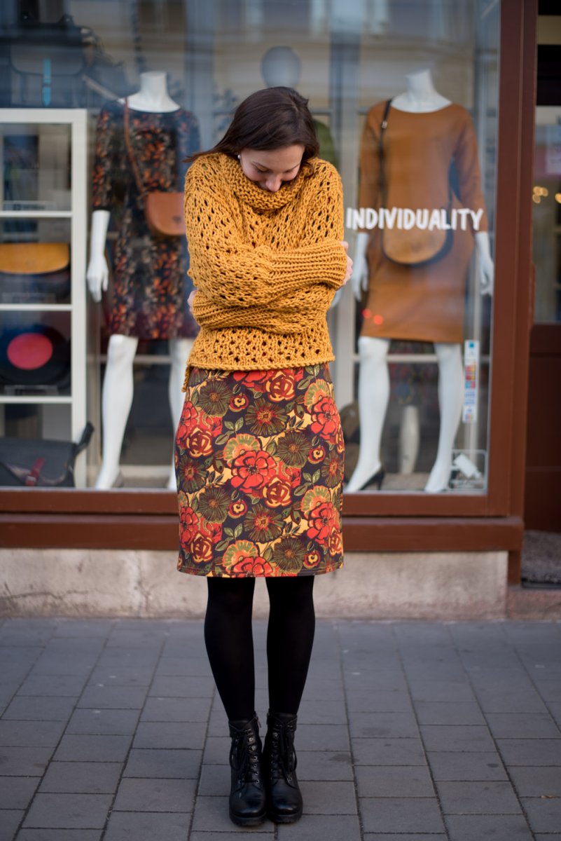 Sukně v barvách podzimu S - XXL