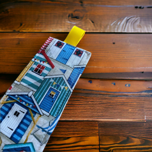 Textilní záložka - Plážové domečky