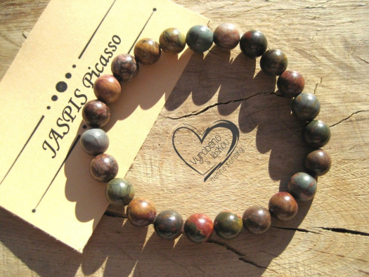 Náramek Jaspis Picasso hnědý 8mm