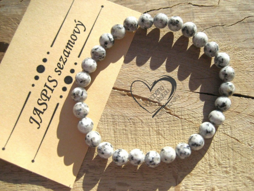 Náramek Jaspis sezamový 6mm