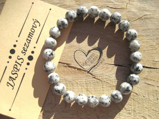 Náramek Jaspis sezamový 8mm