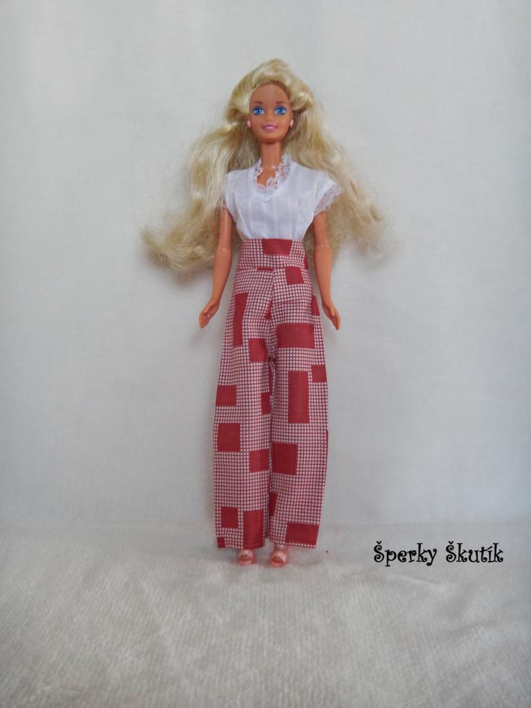 KA0016 - Vínové kostkové kalhoty