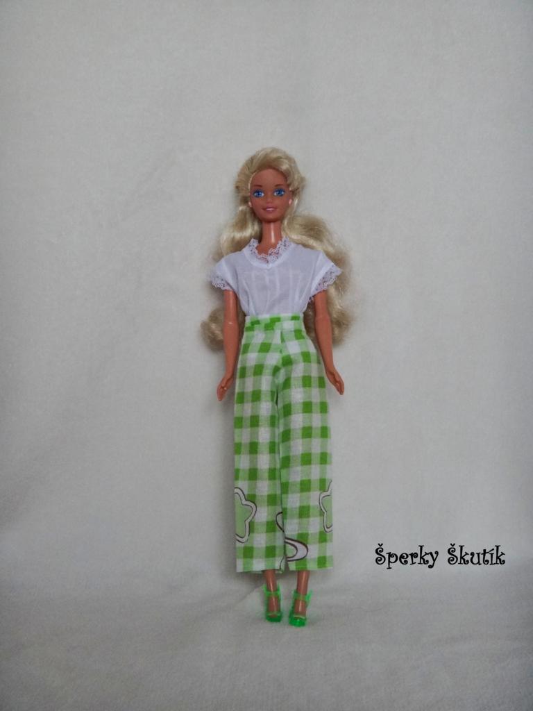 KA0026 - Zelené kostkované kalhoty s hvězdami