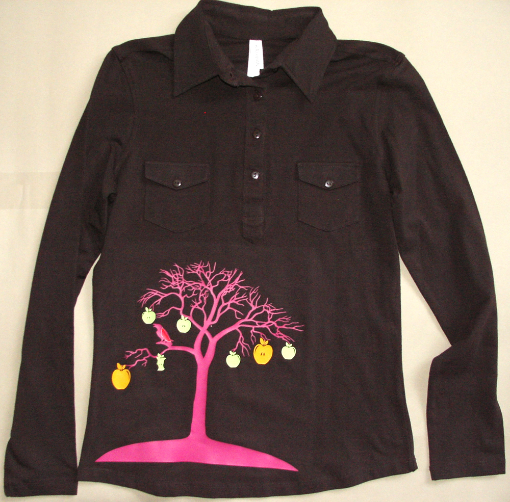 Dámská polokošile pique Jabloň dl.rukáv Jabloň