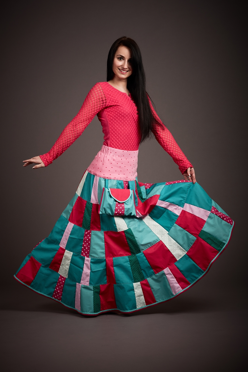 Patchworková sukně Tereza Rozálie