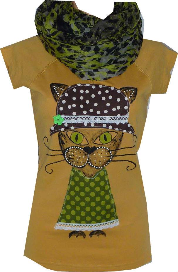 KOČKA PARÁDNICE - tričko dámské