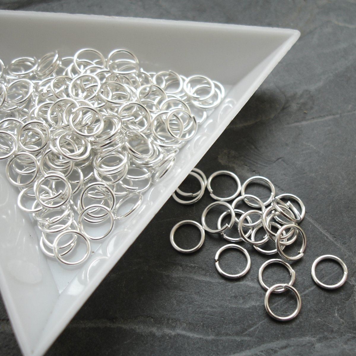 *Spojovací kroužky 6mm - stříbrné - 100 ks