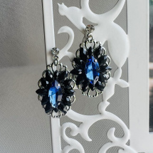 Luxusní crystal - černo modré