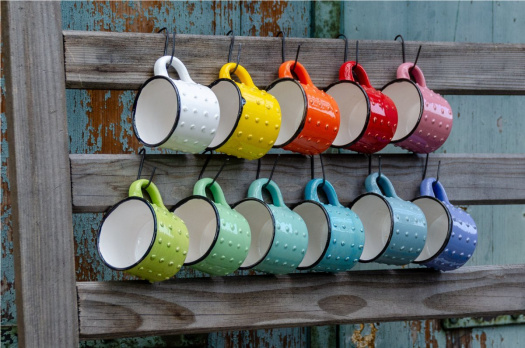 Keramické hrnky „plecháčky“ minky – S