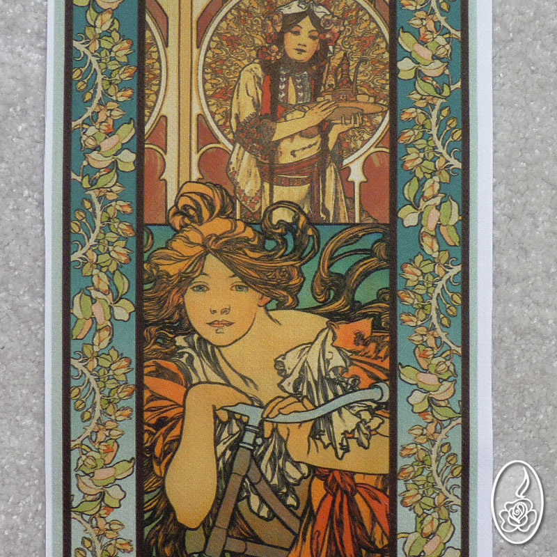 Látkový obrázek Alfons Mucha - koláž