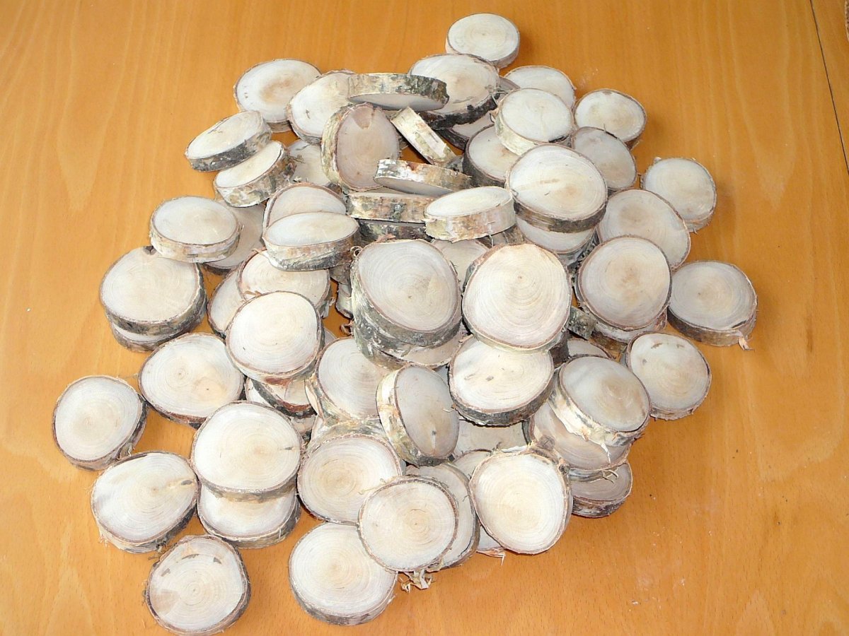 Kolečko s kůrou - Bříza -prům. okolo 6 cm