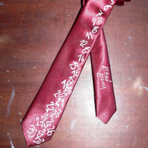 Malovaná červená kravata 