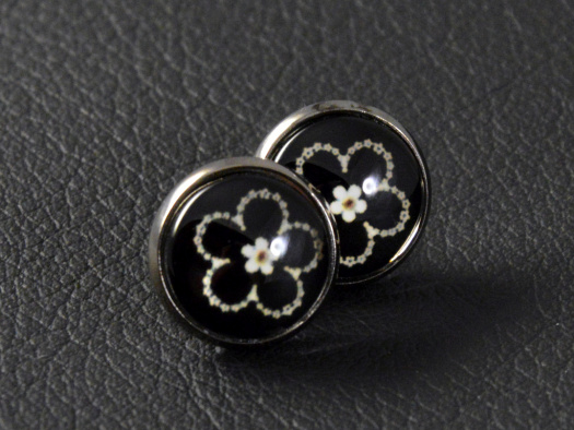 Puzetky "Květiny" I. gunmetal