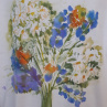 Tričko malované Luční kytice