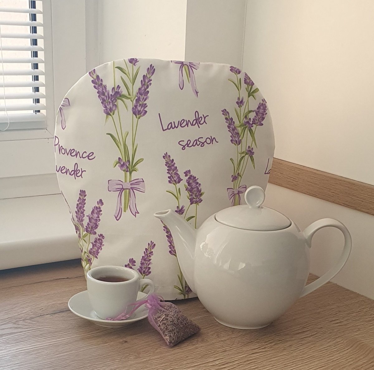 Termo poklop na čajovou konvici - levandule