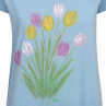 Tričko malované Tulipány v modré