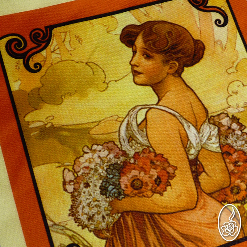 Látkový obrázek A.Mucha - Léto