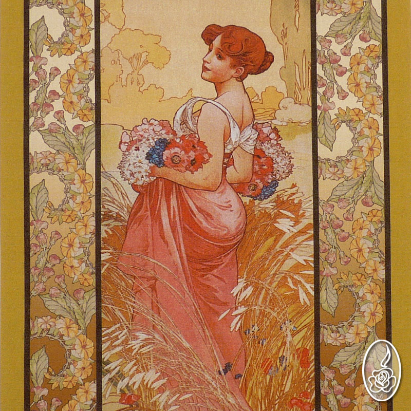 Látkový obrázek Alfons Mucha - Léto 2