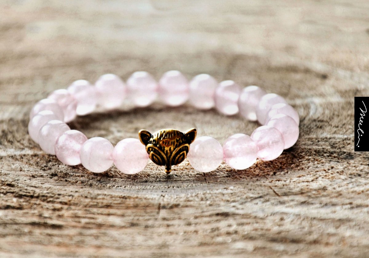 Růženín - lištička - jemný náramek - z minerálu