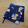 Obal na knihu - výška 21,5 cm - lišky pod noční oblohou
