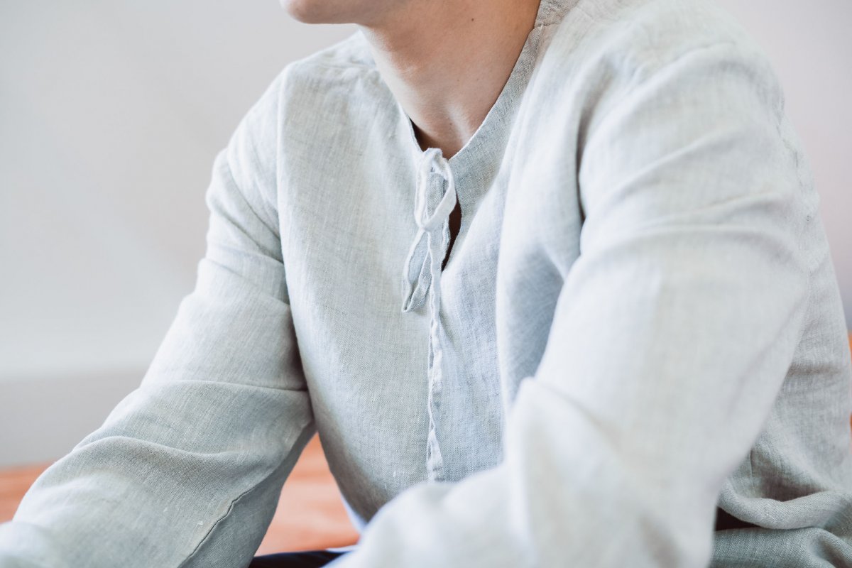 Chlapecká košile 100% len (vel.122-140)