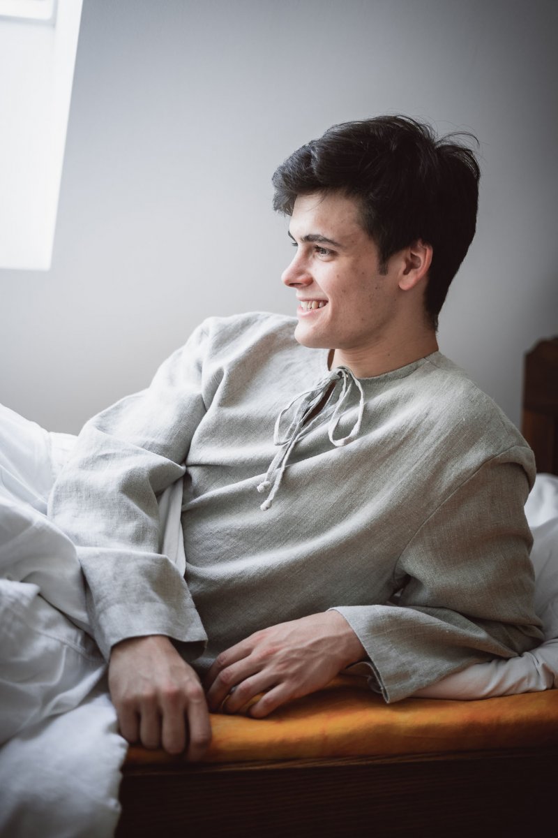 Teenager košile 100% len (vel.146-164)