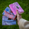 Peněženka ručně barvená - Růžová