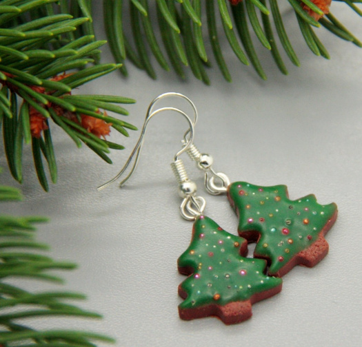 vánoční perníčky zdobené jako stromeček